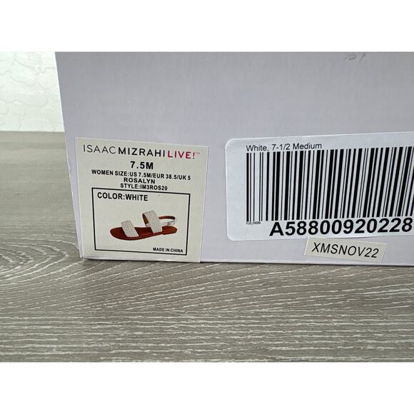 Issac Mizrah Live  Rosalyn Women’s White Brown Sandals Size 7.5- NIB - Picture 8 of 8